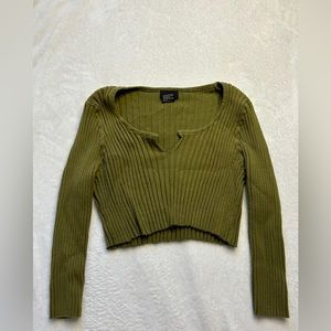 Cropped sweater perfect for fall